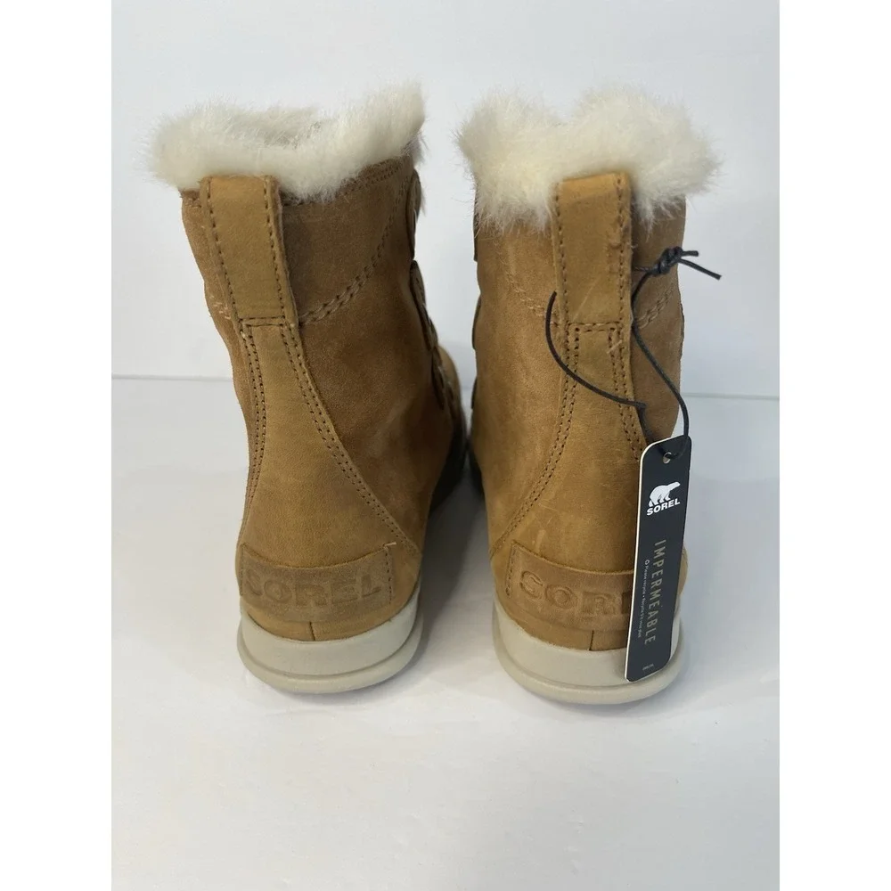 Women's winter  sorel explorer‎ joan camel color suede boot size 6